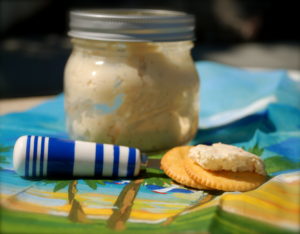 grill girl, smoked fish dip on crackers