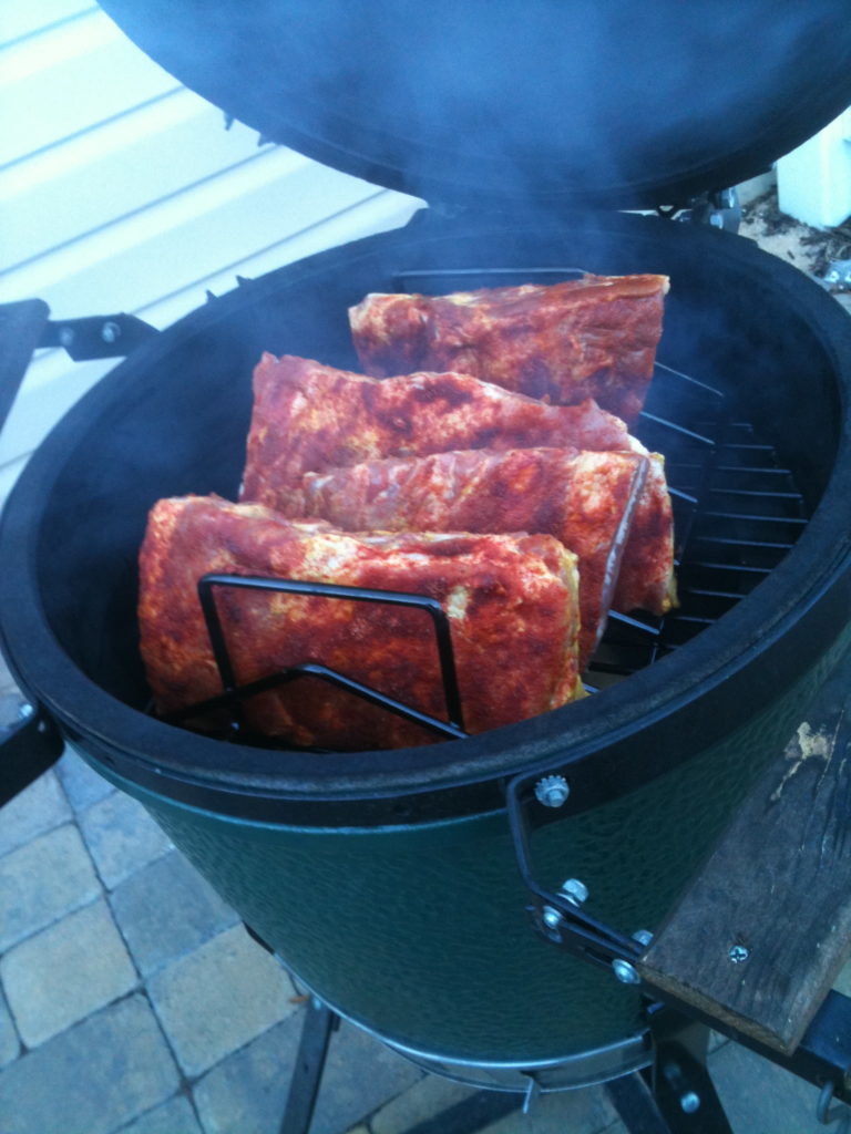 Grill Girl, Robyn Medlin, Pork Rib Recipe on the Big Green Egg, Smoked Ribs, 