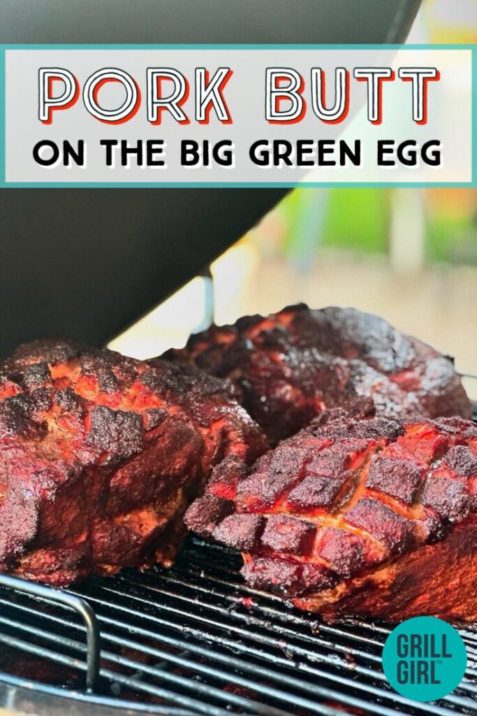 pork butt on the big green egg