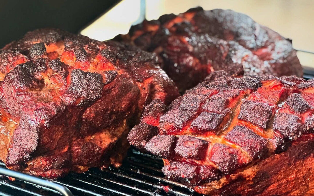 pork butt on the big green egg