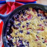 Red, White and Blue Cast Iron Cobbler