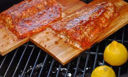 Cedar Planked Salmon on the Big Green Egg