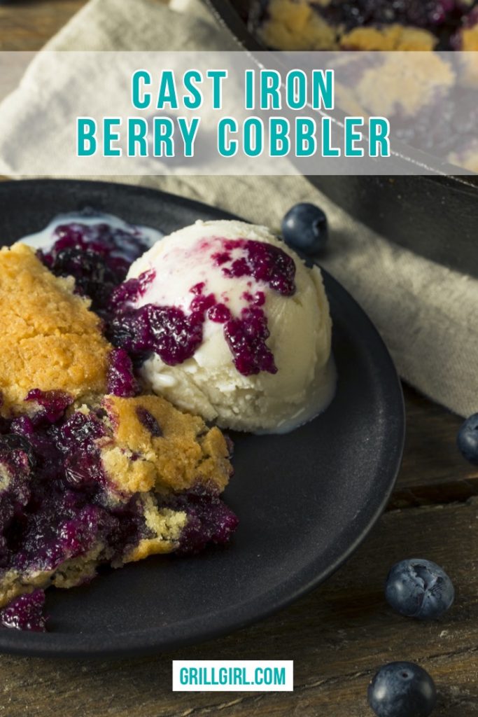 cast iron berry cobbler