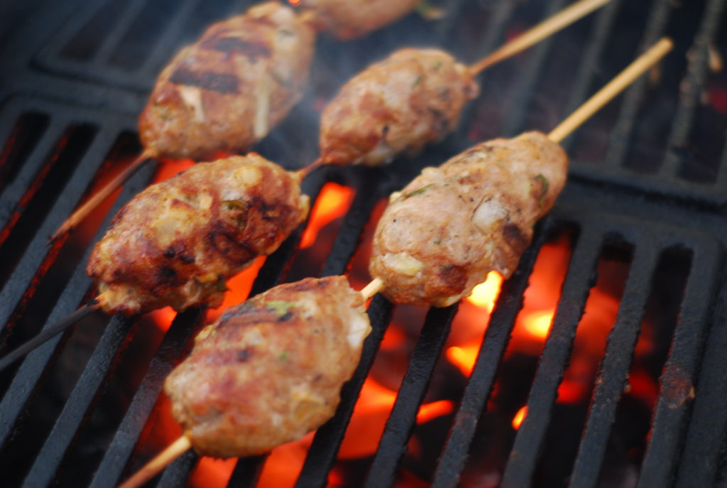 Flavorful lamb meatballs on a stick- these are fun and easy to make and are a great alternative to burgers.