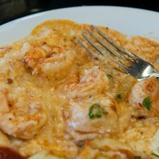 Smokey Grilled Shrimp and Grits with Pancetta Gravy image