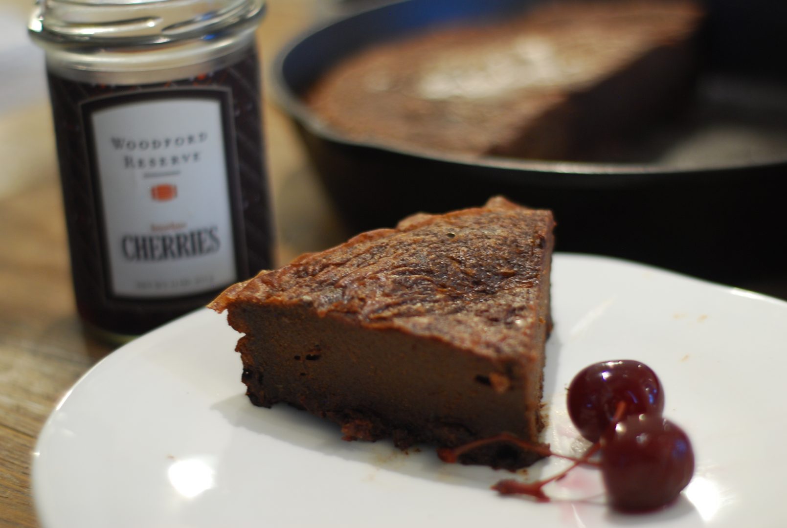 Bourbon Cherry Chipotle (Flourless) Dark Chocolate Cake