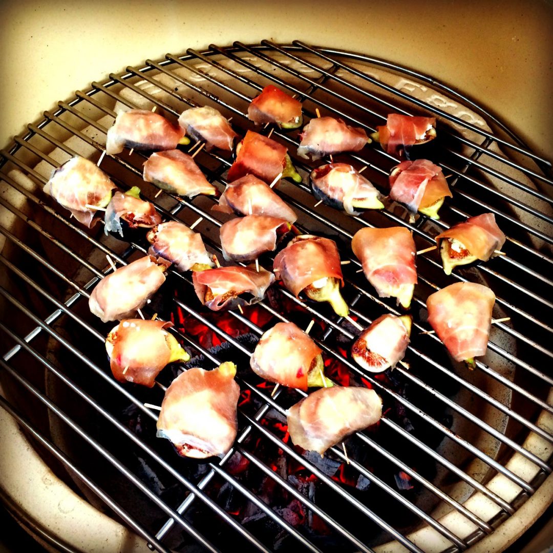 Grilled Prosciutto Wrapped, Blue Cheese Stuffed Figs
