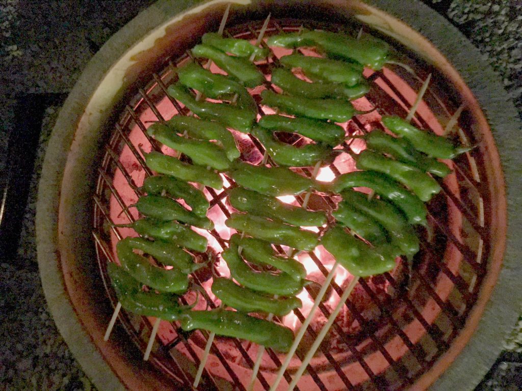 Grilled Shishito peppers