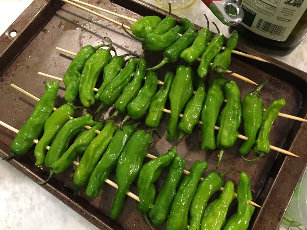 Grilled Shishito peppers