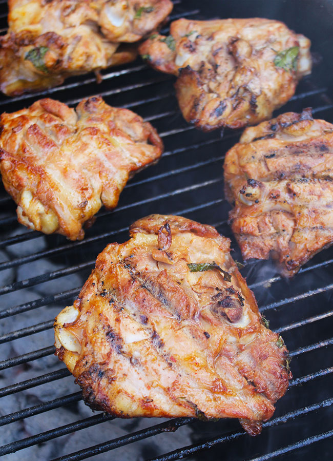 Grilled Ginger & Pineapple Herb Chicken | Michelle Lara