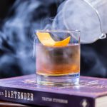 grill girl, smoked old fashioned cocktail, smoked cocktails