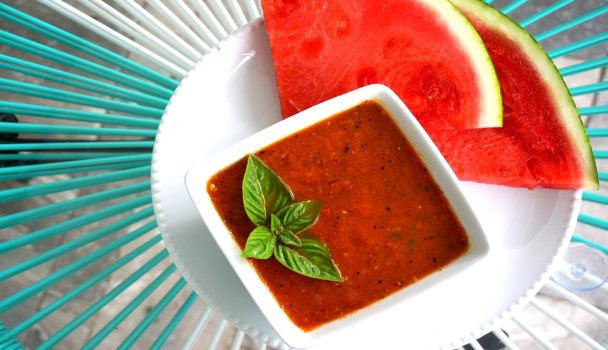 Smoked Watermelon Gazpacho Grillgirl