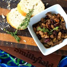 dutch oven pork and beans_cassoulet recipe for the grill or campfire