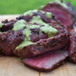 Smoked tri tip with chimichurri