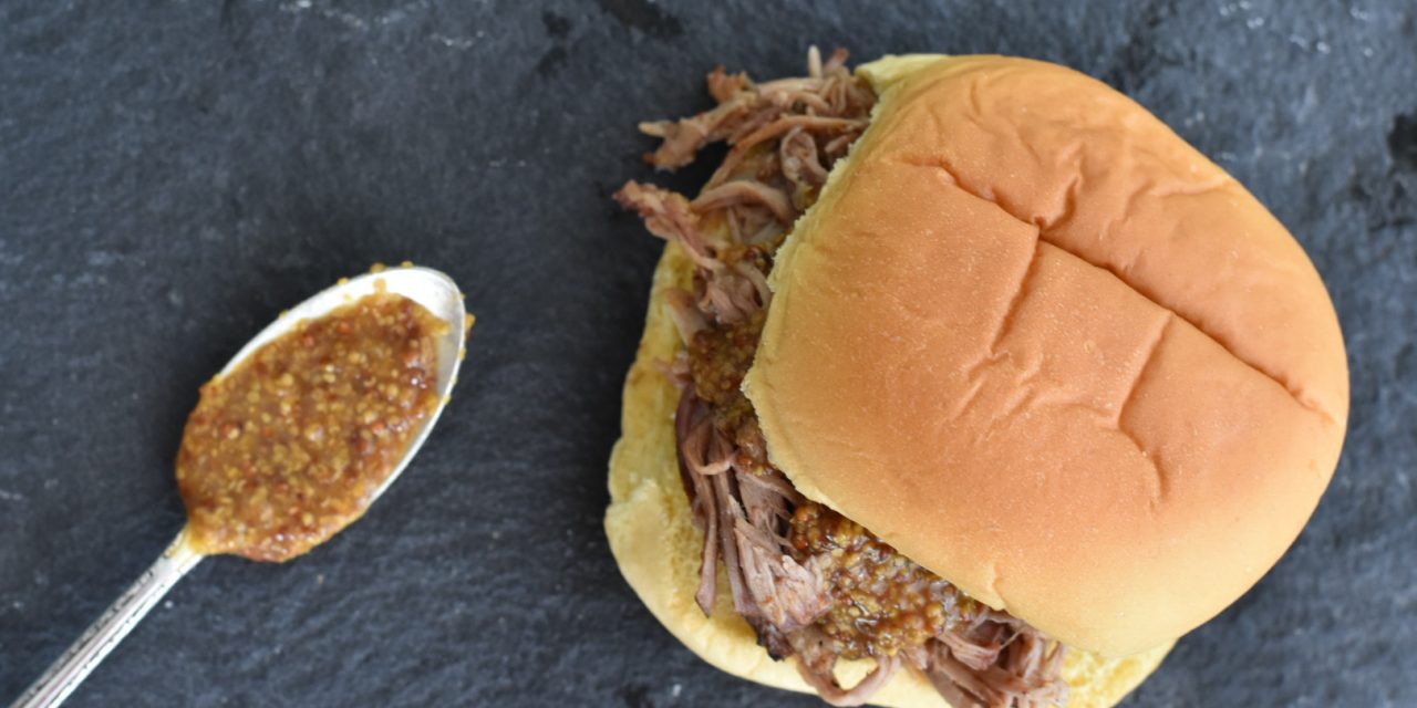 Pulled Pork Sandwiches with Carolina Gold BBQ Sauce