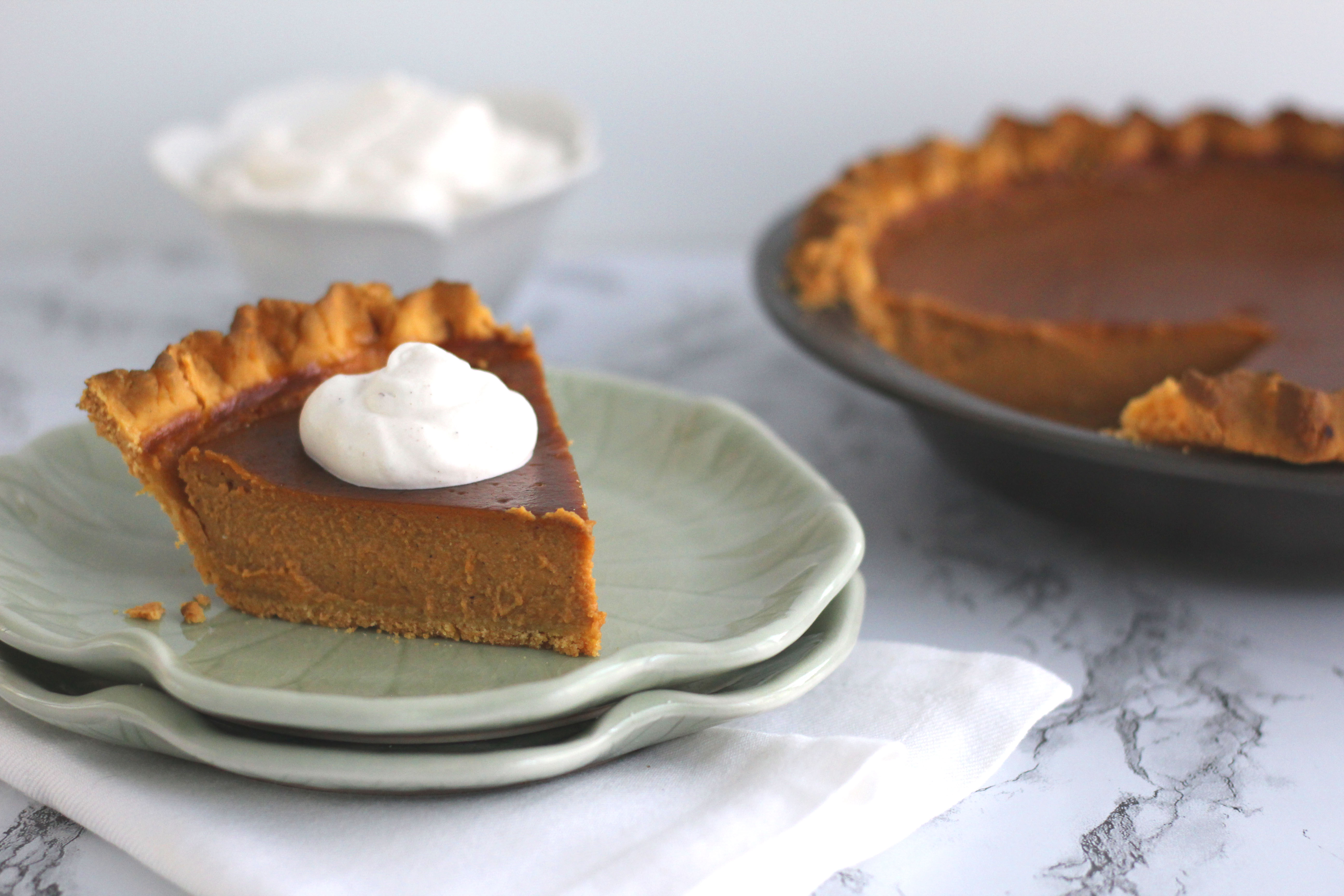 Grill girl Robyn smoked pumpkin pie with whipped cream
