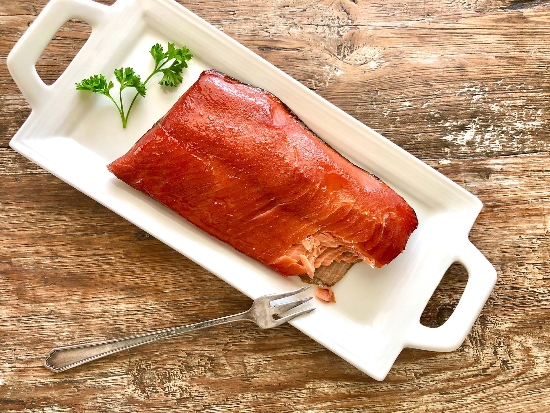 Maple Bourbon Smoked Salmon