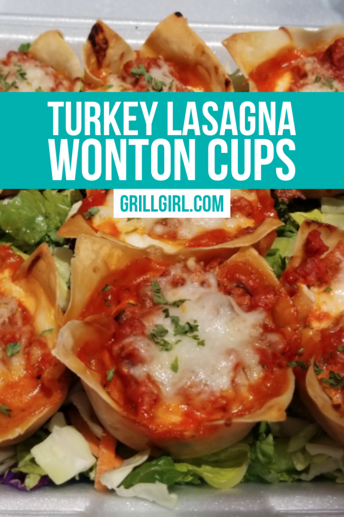 Turkey Lasagna Wonton Cups recipe by Kathy Pullin