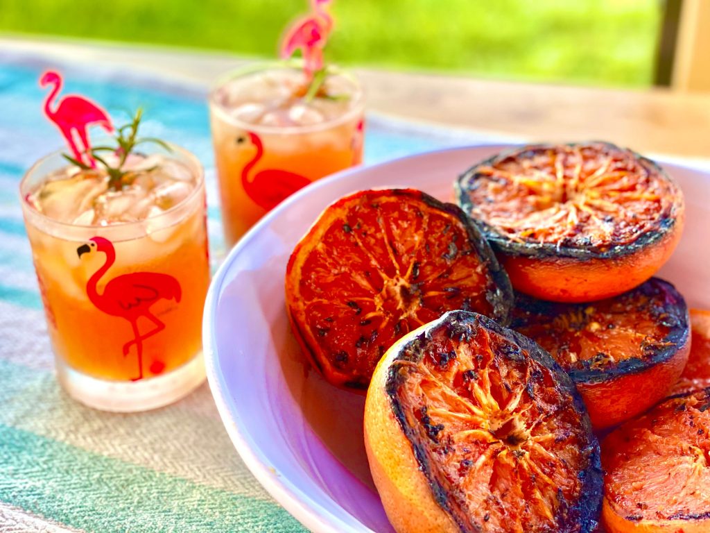 Grilled Grapefruit Paloma (Tequila and Grapefruit Cocktail) Grill Girl