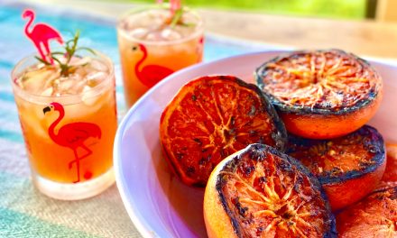 Grilled Grapefruit Paloma (Tequila and Grapefruit Cocktail)