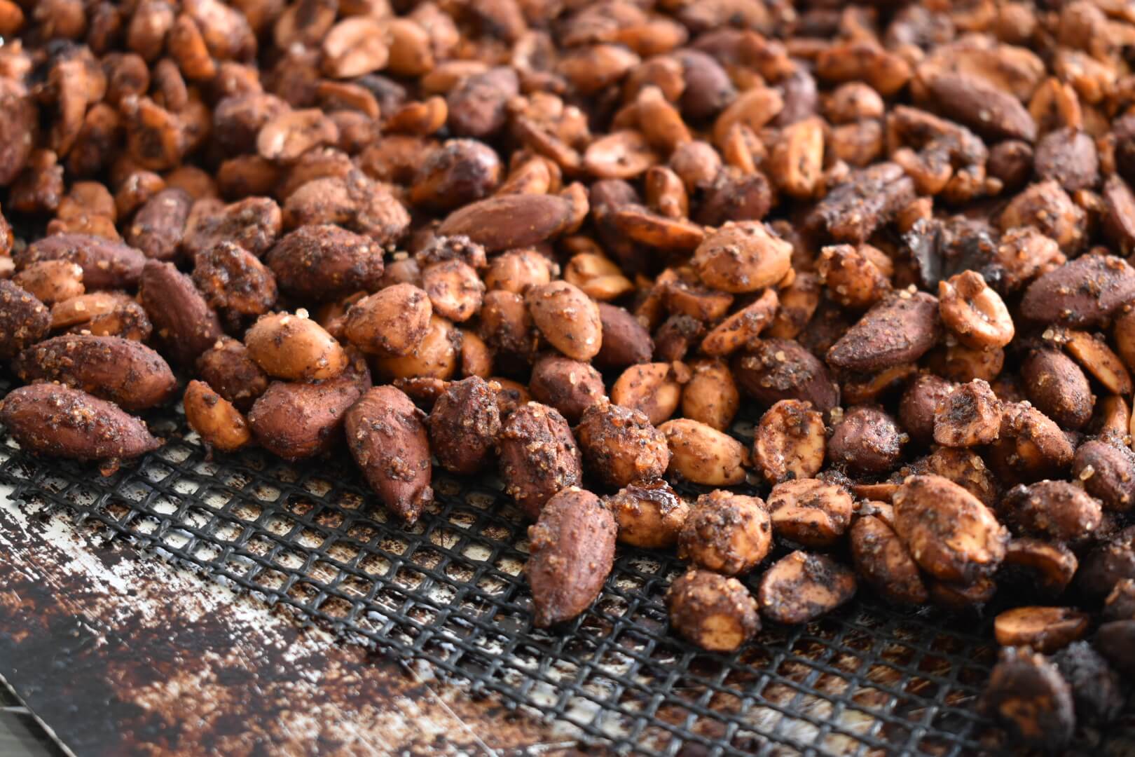 Sweet and Spicy BBQ Smoked Nuts