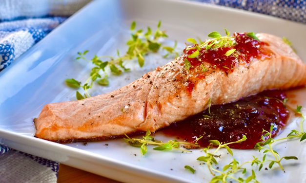 Grilled Salmon with Cherry Thyme Glaze