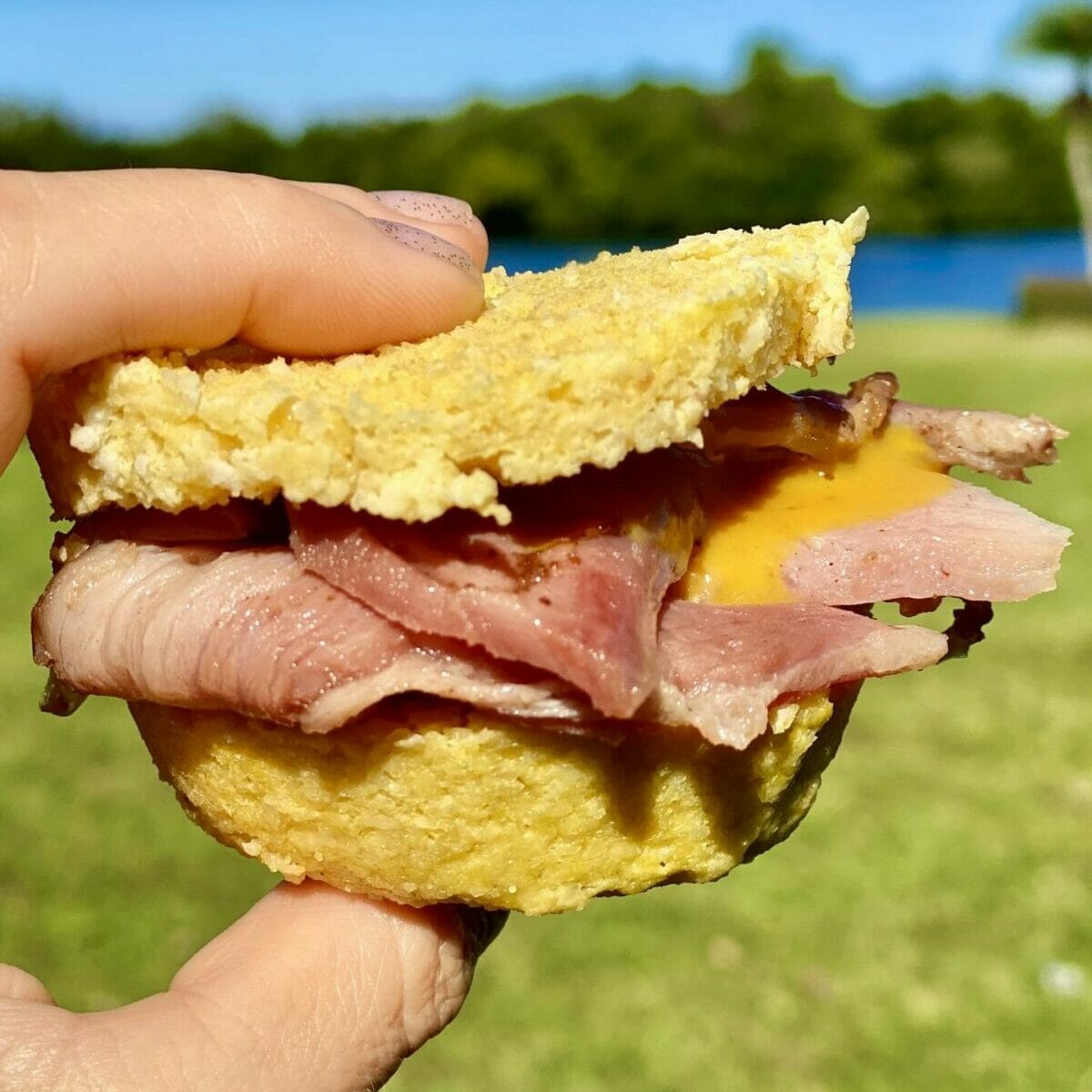 keto and paleo ham biscuits