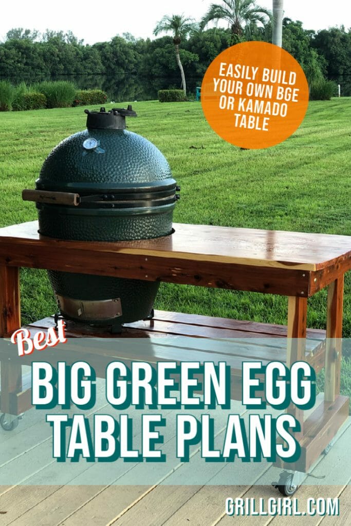 5 Diy Big Green Egg Table Plans To, Big Green Egg Cabinet Plans