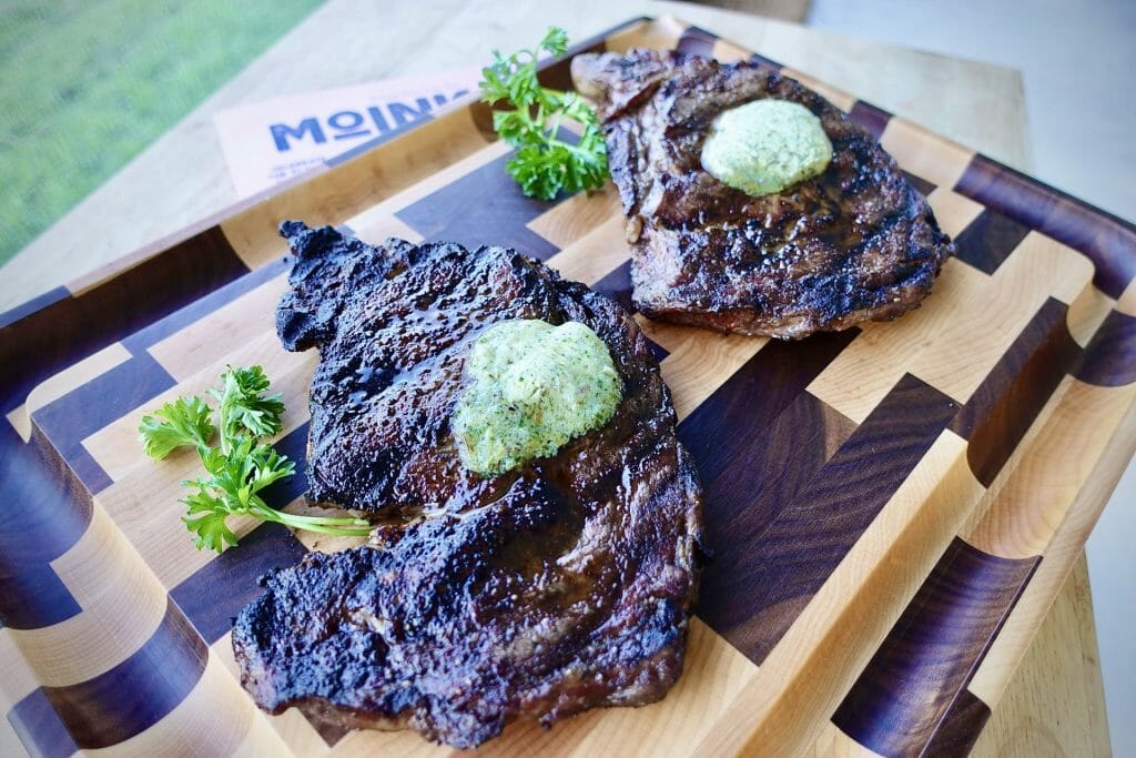 Reverse Sear Ribeye Steak with Cowboy Butter Grill Girl