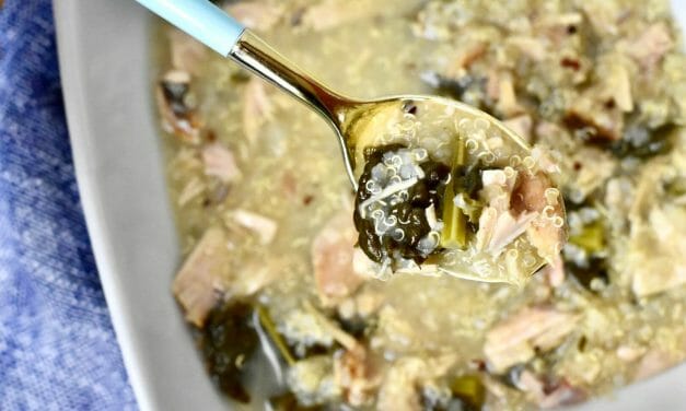 Turkey Leftovers: Smoked Turkey, Quinoa and Kale Soup