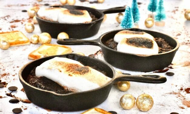 Smoked Skillet S’mores Brownies