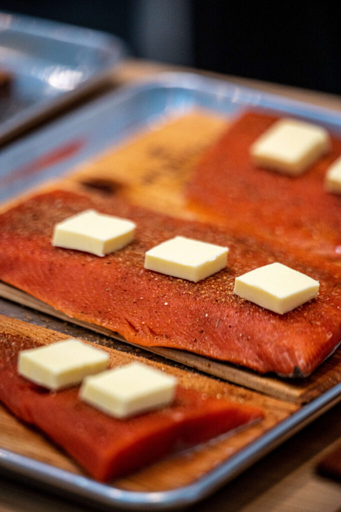 easy cedar planked salmon on the grill
