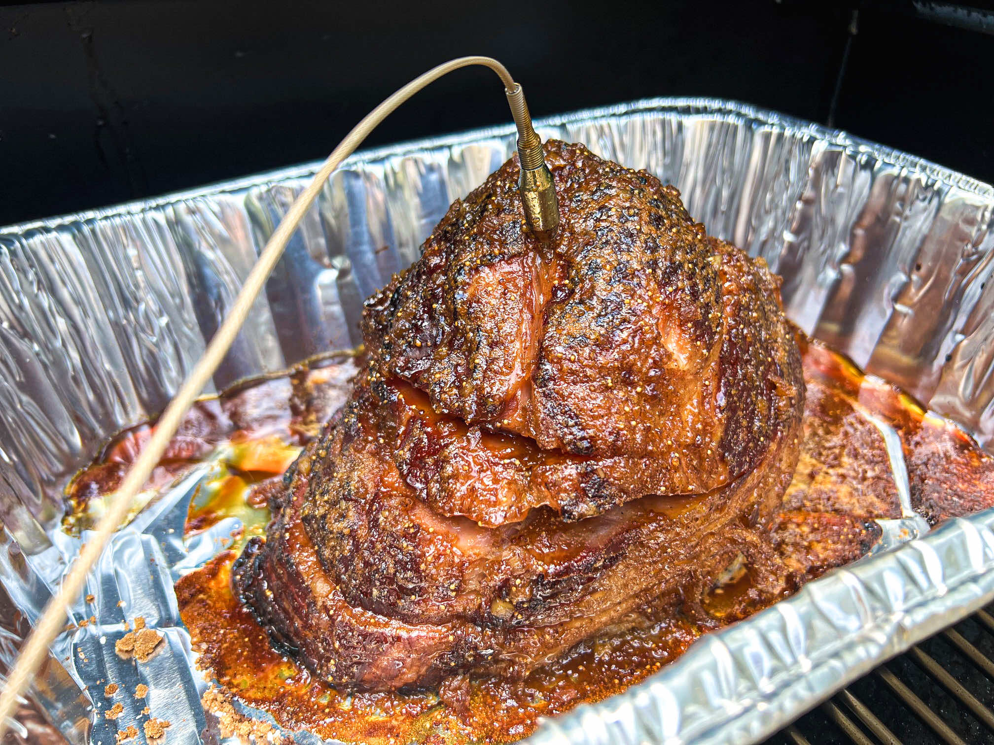 Bourbon Fig Glazed Double Smoked Ham Recipe | GrillGirl