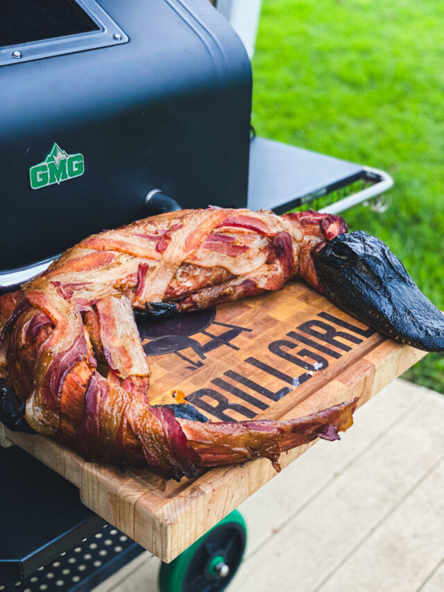 smoked alligator