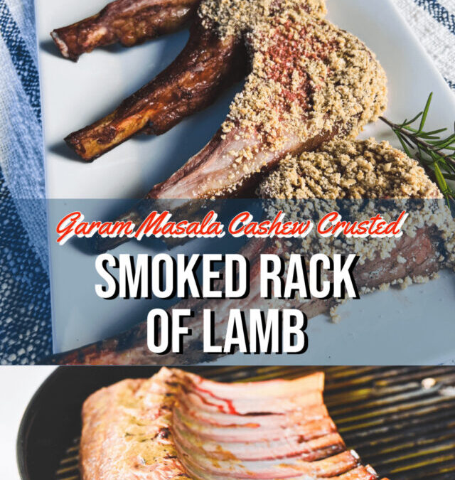 Garam Masala Cashew Crusted Smoked Rack of Lamb