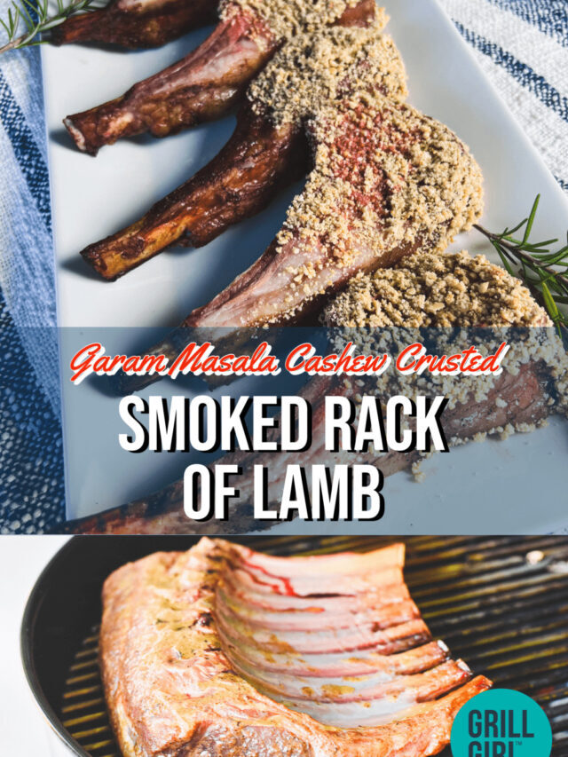 Garam Masala Cashew Crusted Smoked Rack of Lamb