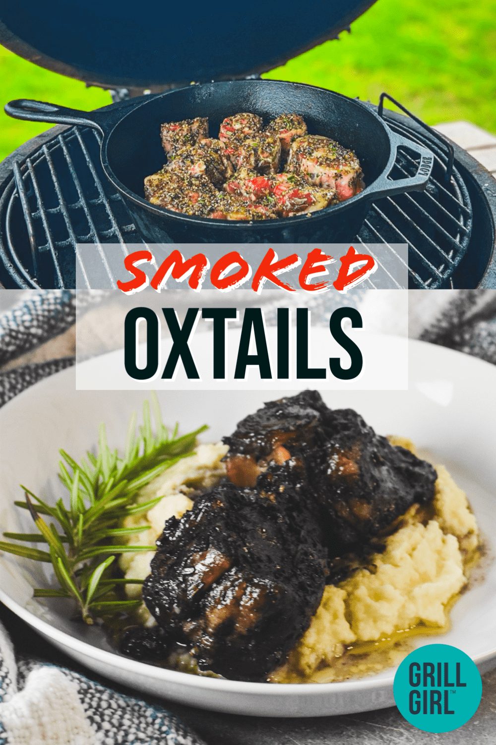 Garlic & Rosemary Smoked Oxtail with Red Wine Braise